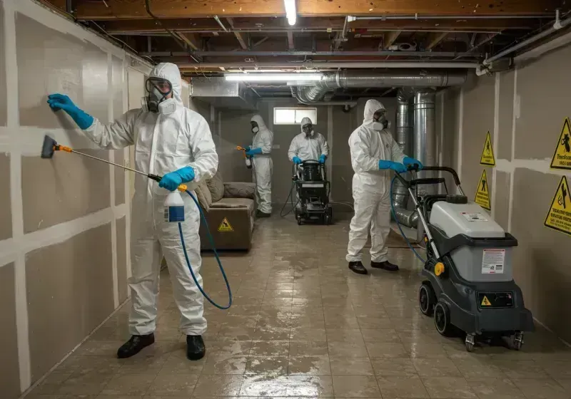 Basement Moisture Removal and Structural Drying process in Ault, CO